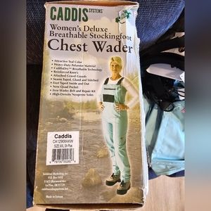 Caddis Womens Deluxe Breathable Stockingfoot Chest Waders/XXL Plus/Teal